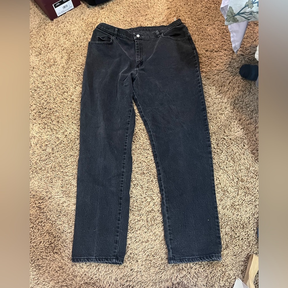 Vintage Straight Leg Black Jeans
